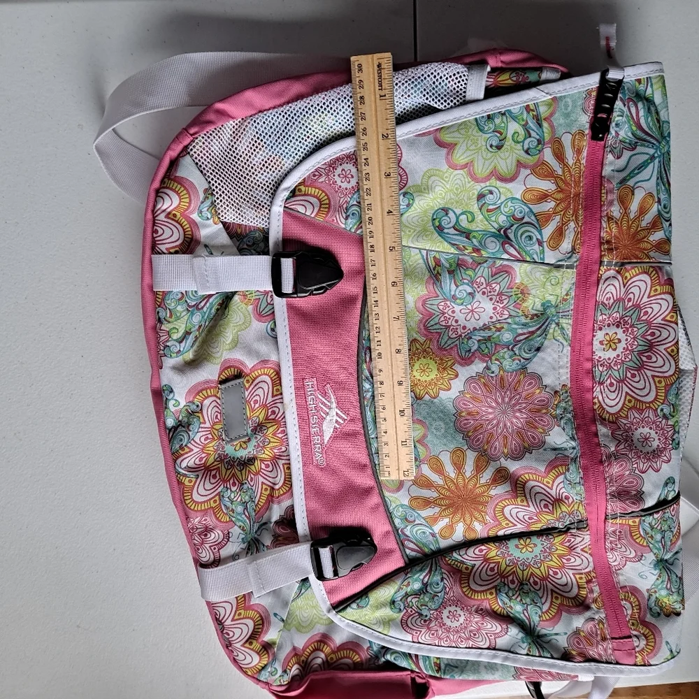 High Sierra Large Pink Floral Messenger Bag